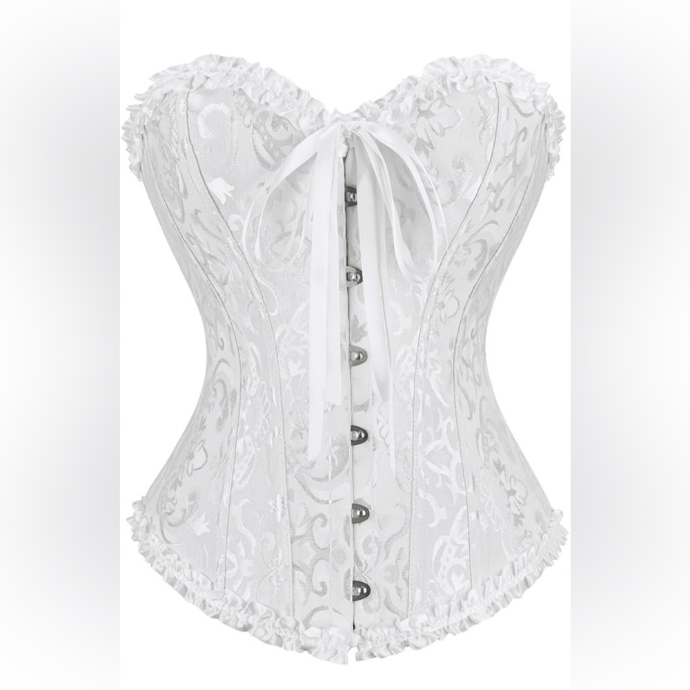 White Lace-Up Corset
